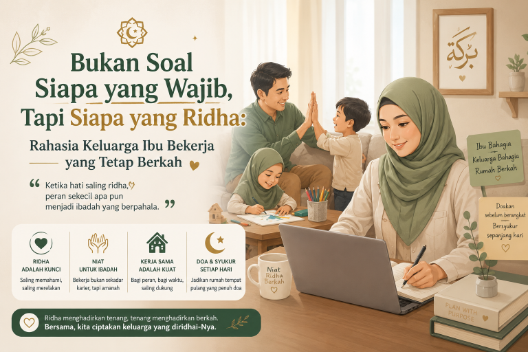 Bukan Soal Siapa yang Wajib, Tapi Siapa yang Ridha: Rahasia Keluarga Ibu Bekerja yang Tetap Berkah”